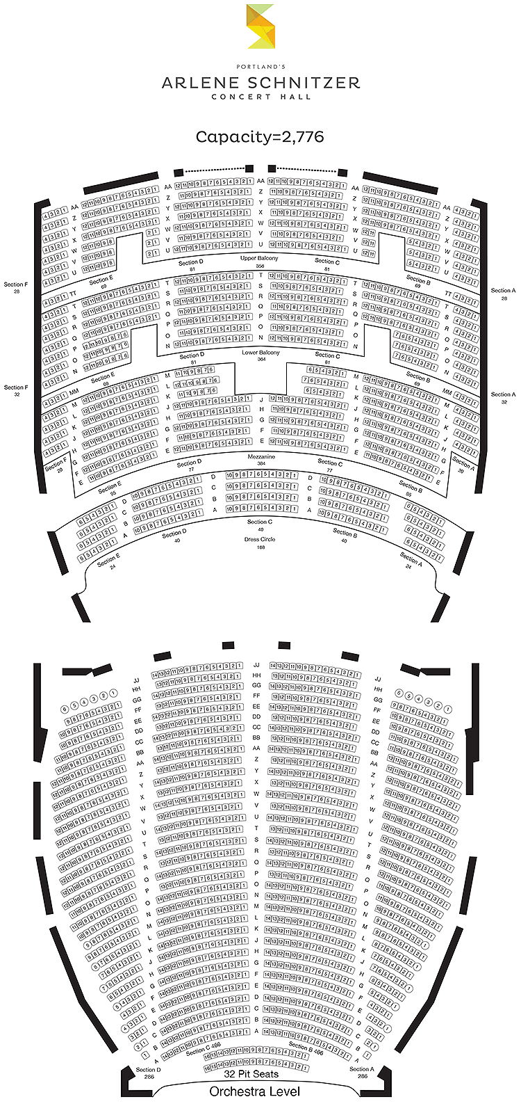 Seating Chart Arlene Schnitzer Concert Hall Portland Awesome Home